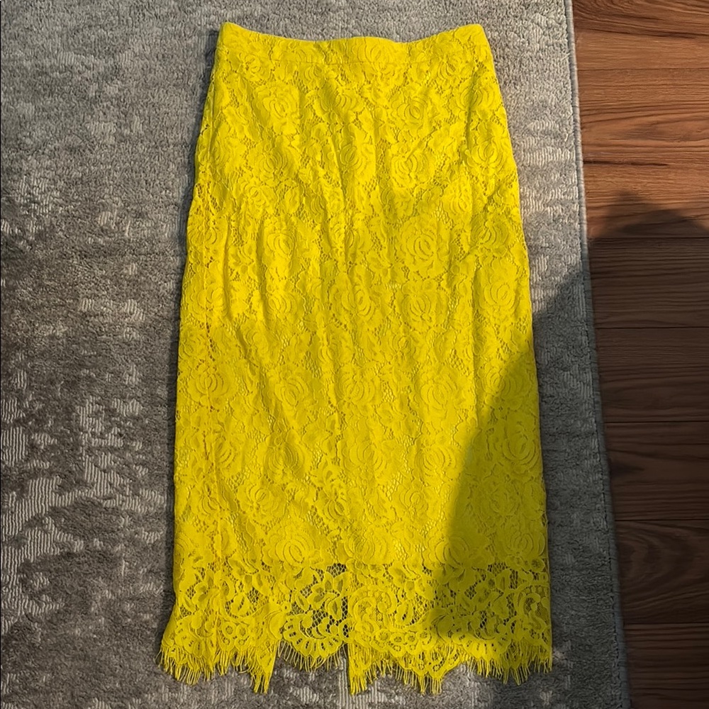Yellow lace skirt